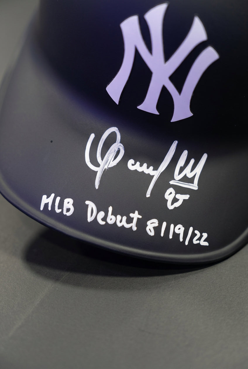 (YANKEES) OSWALD CABRERA Signed Helmet