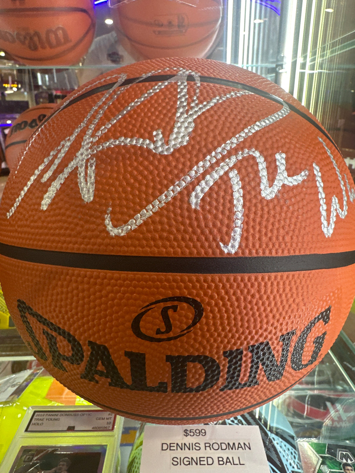 Dennis Rodman Signed Spalding Basketball