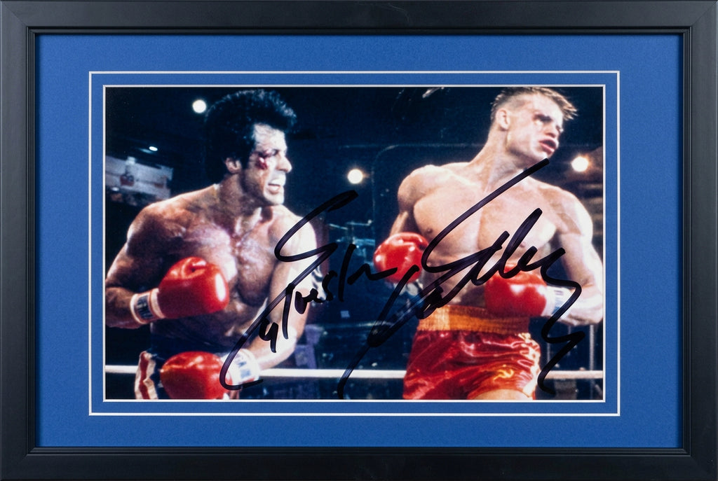 Rocky Signed Photo Collage with Replica Belt and shorts