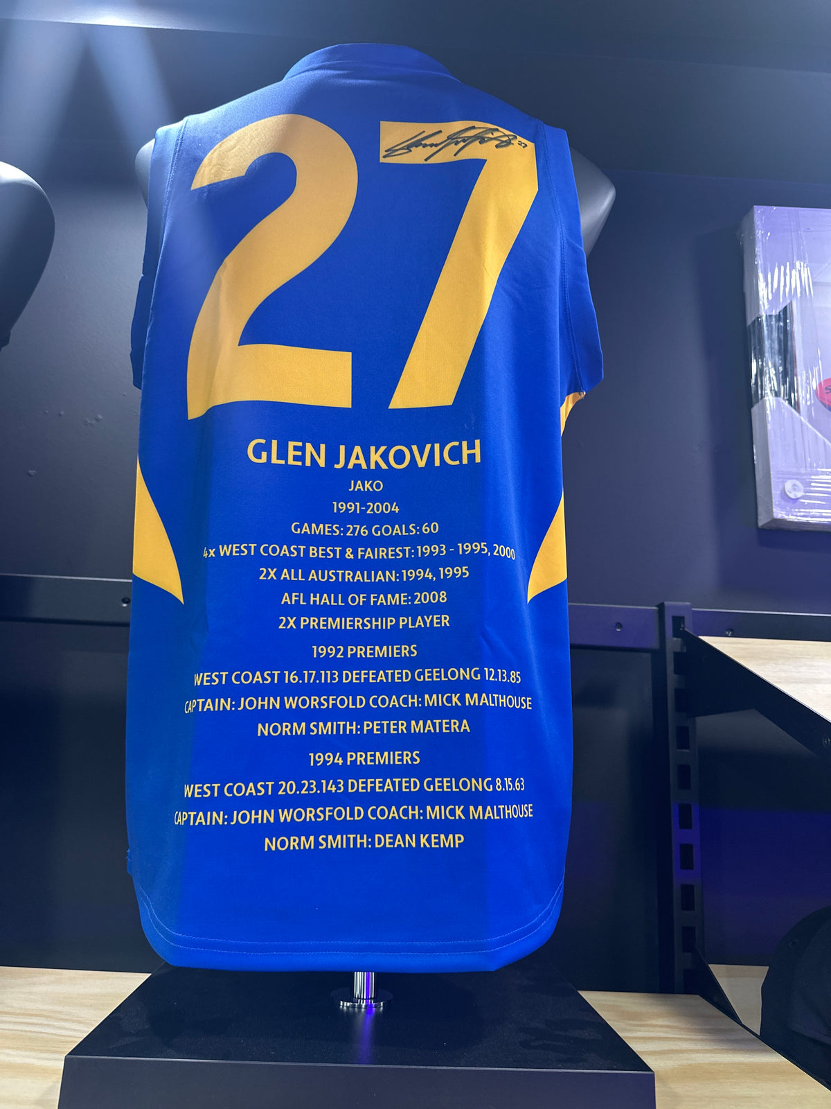 Glen Jackovich Career Signed Jersey