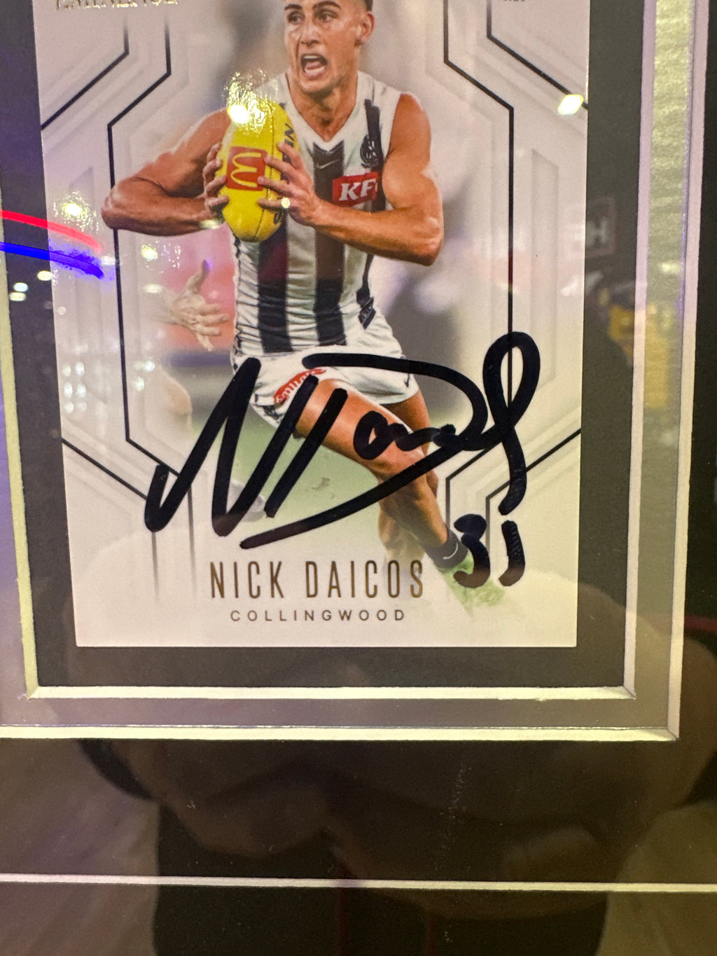 Nick Daicos signed collector card photo collage