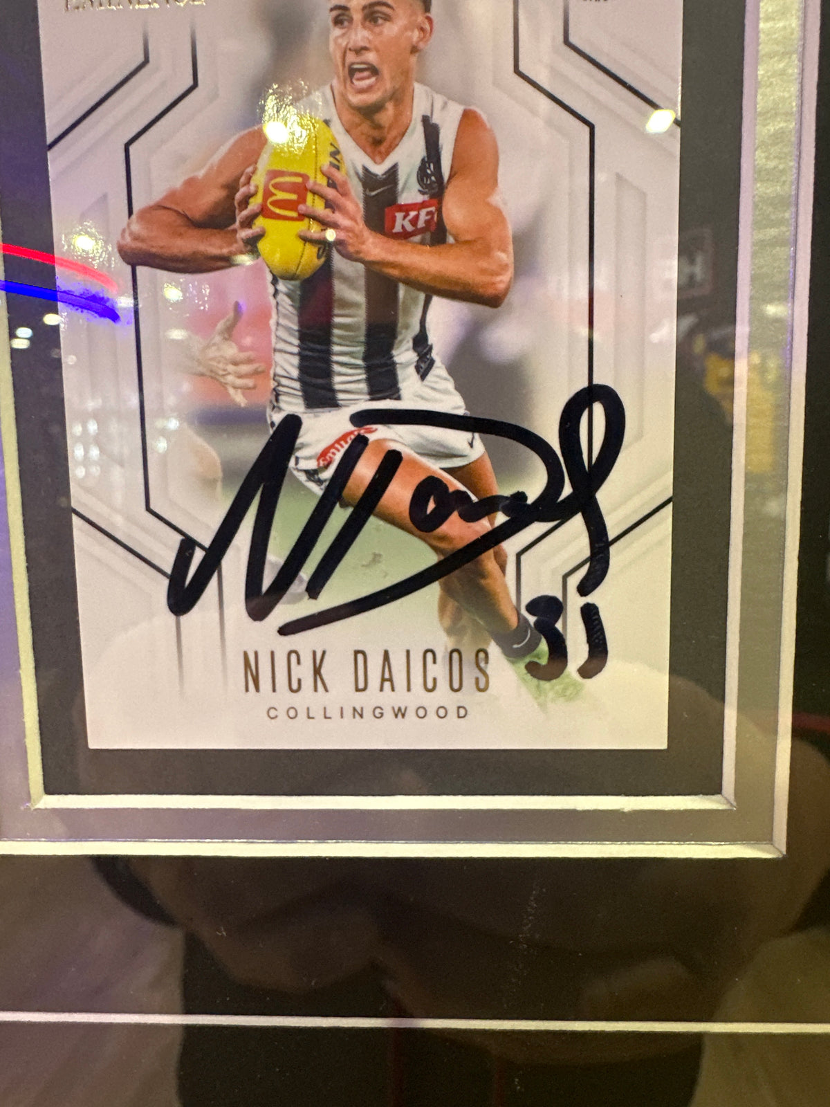 Nick Daicos signed collector card photo collage