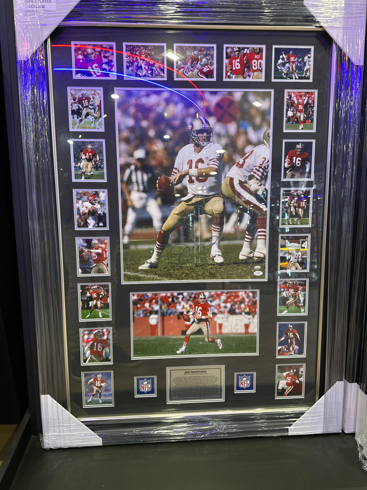 Joe Montana Hand Signed Photo Collage