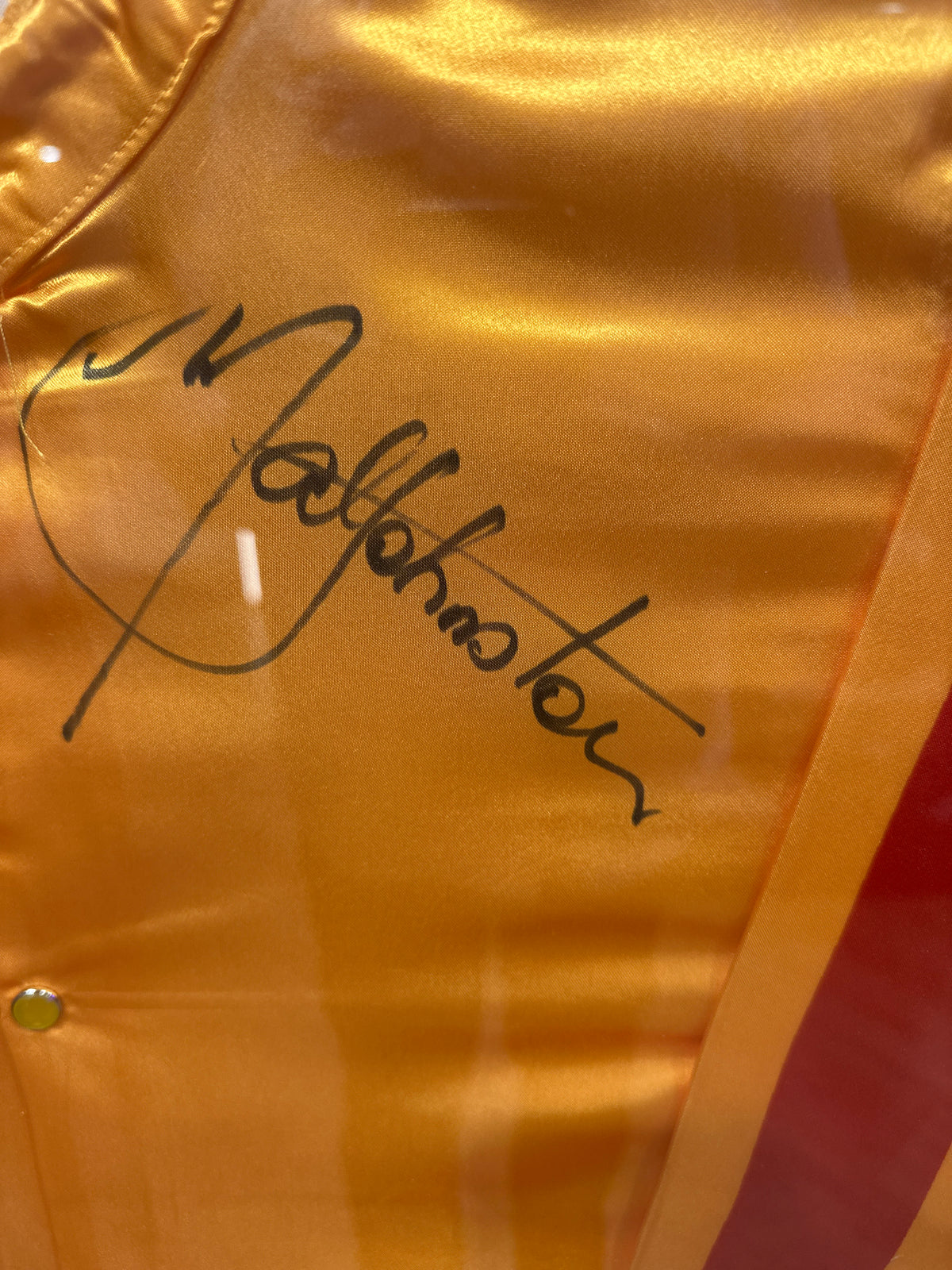 Kingston Town Jockey Malcolm Johnston signed silks
