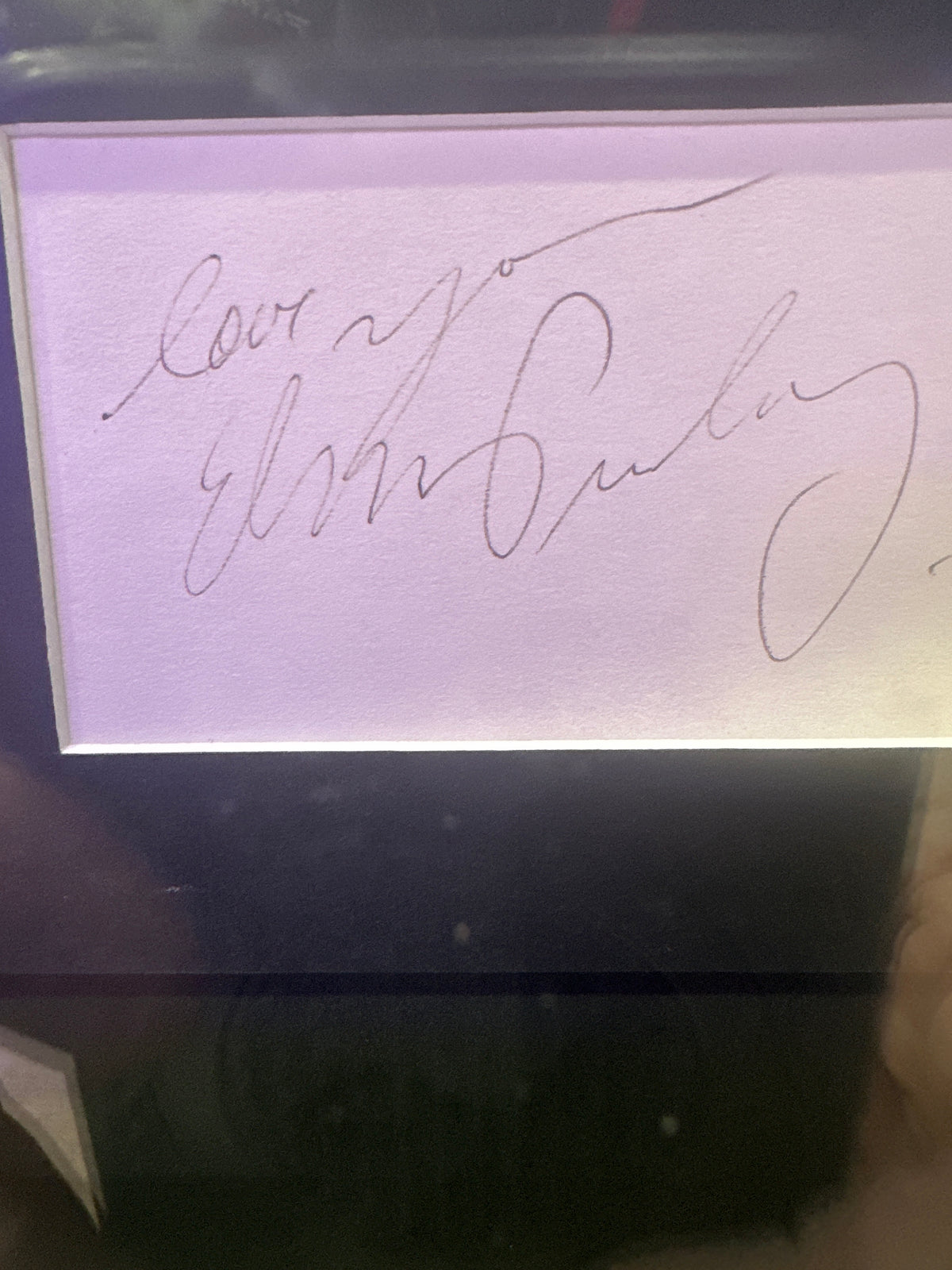 Elvis Signed Card with Guitar and photo collage.