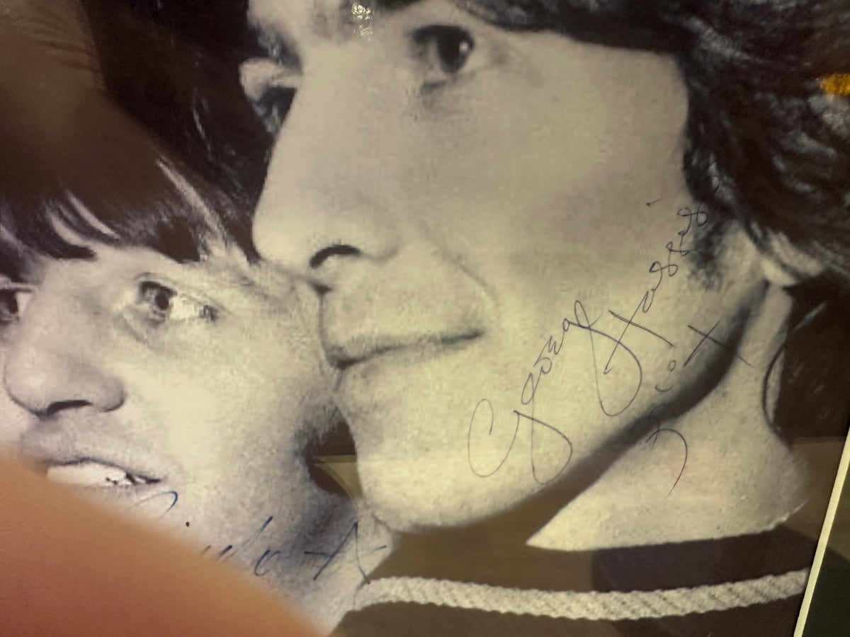 The Beatles Full Band Signed with Guitar and Photo Collage.