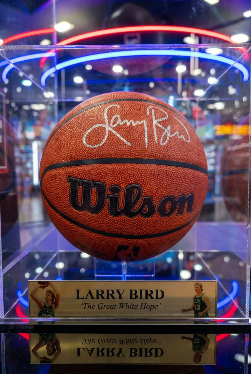 Larry Bird Signed Wilson Basketball