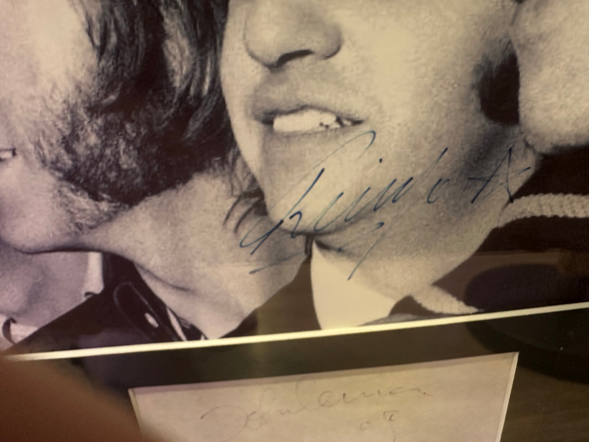 The Beatles Full Band Signed with Guitar and Photo Collage.