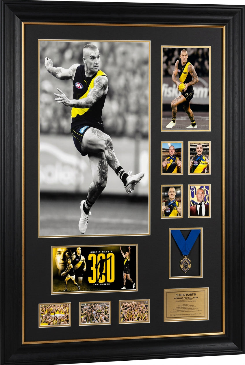 (RICHMOND) Dustin Martin Brownlow photo collage with medal.