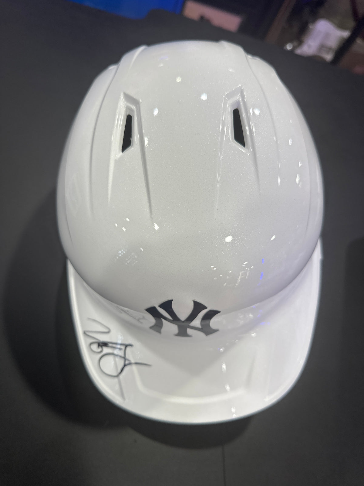 (YANKEES) GEORGE LOMBARD Signed Helmet