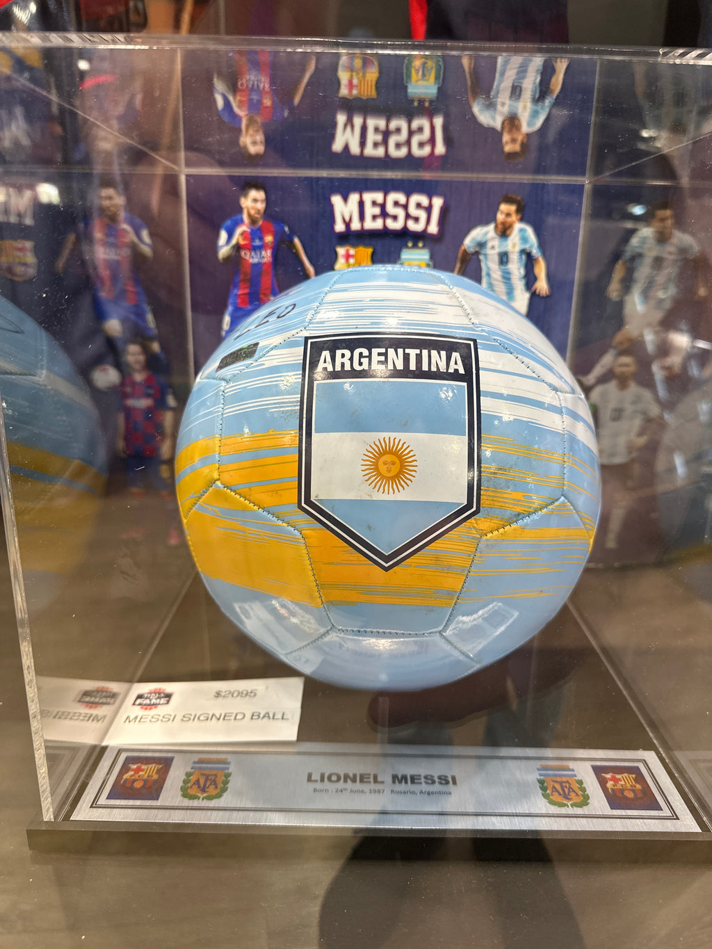 LIONEL MESSI Signed Argentina Ball