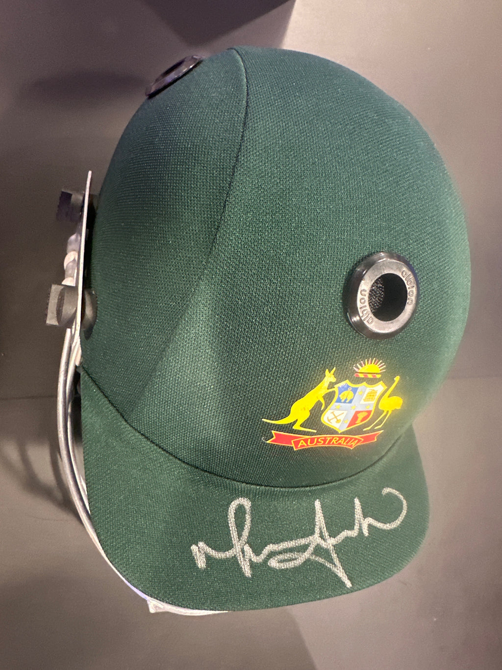 MITCHELL JOHNSON Signed Helmet