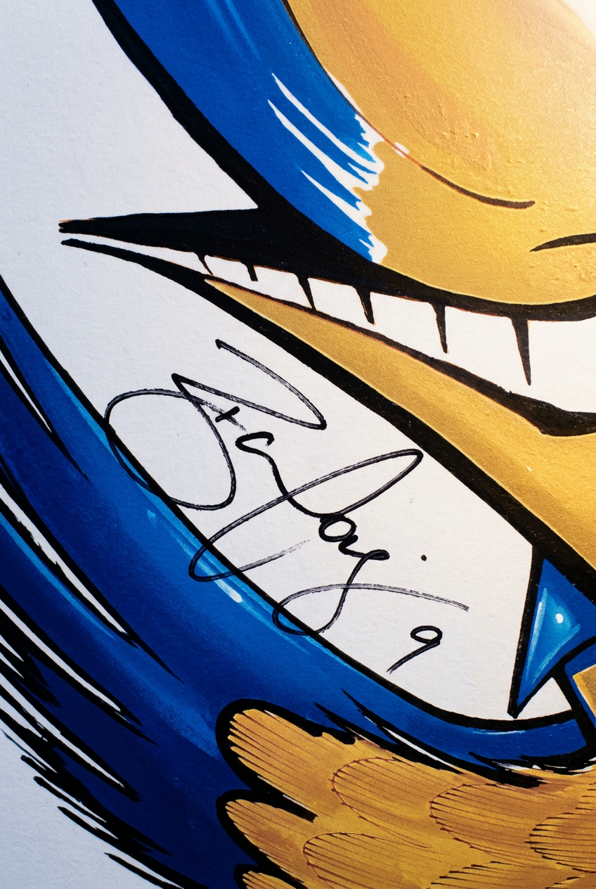 Herald Sun 2006 Premiership Poster signed by Cousins and Judd