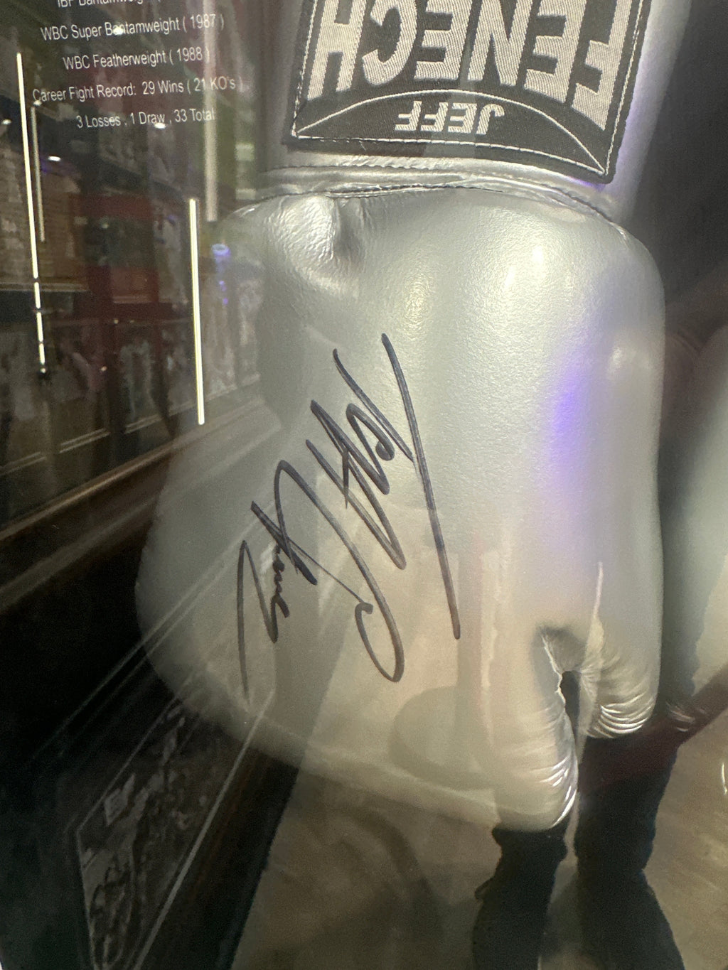 Jeff Fenech and Azumah Signed Gloves