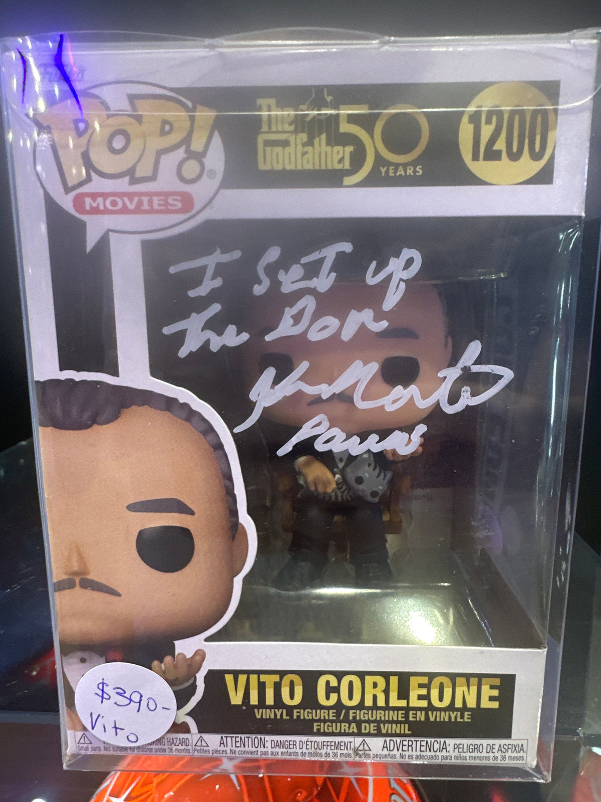 Vito Corleone POP #1200 Signed by John Martino