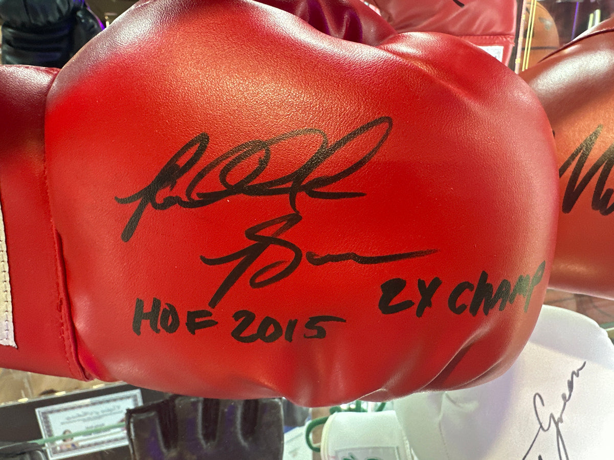 RIDDICK BOWE Signed Glove