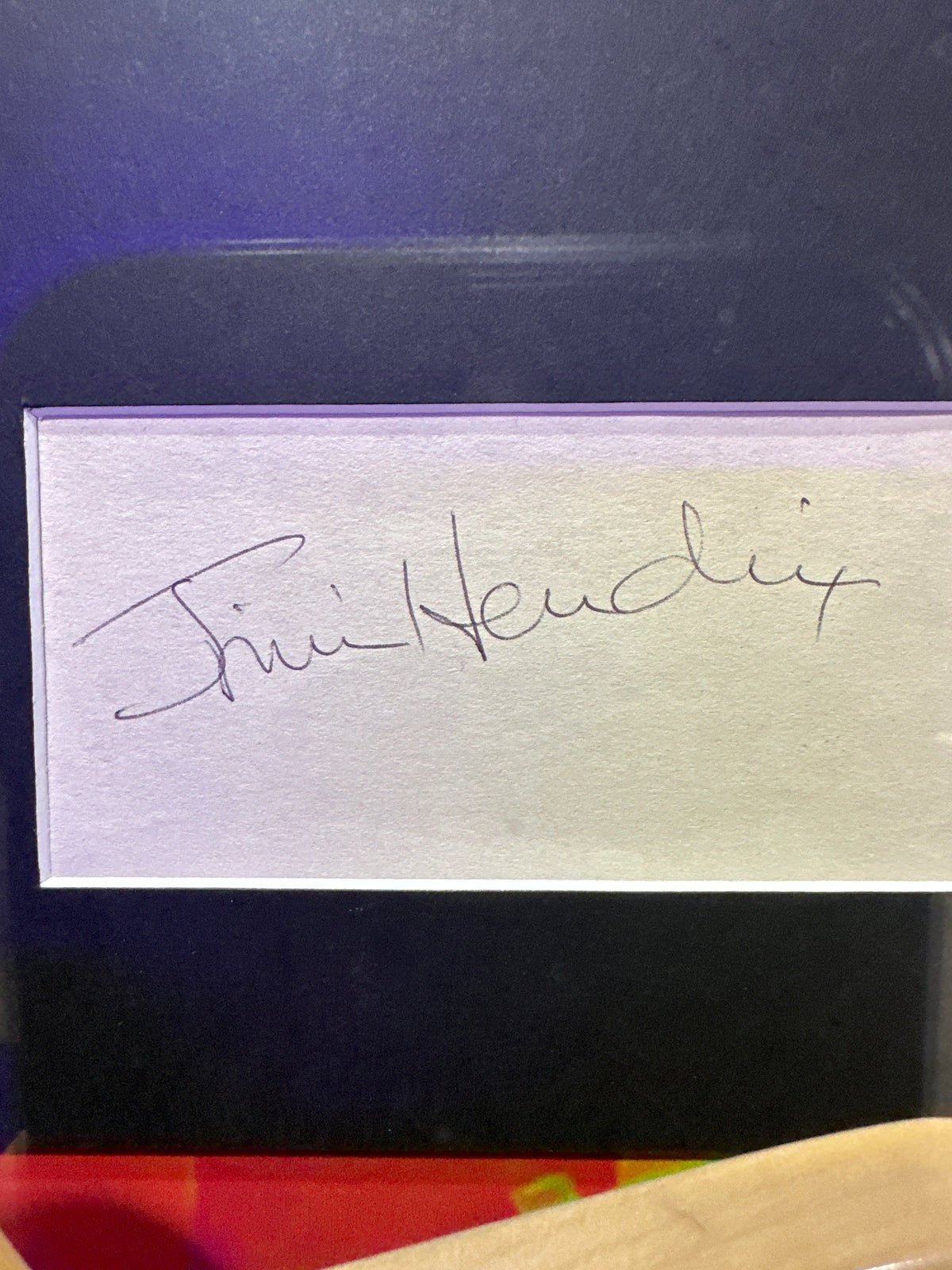 Jimi Hendrix Signed