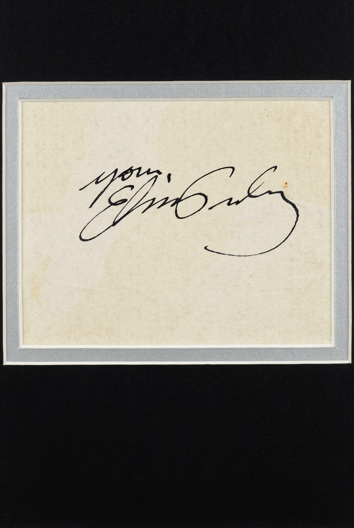 Elvis Signed Card with Replica Jacket
