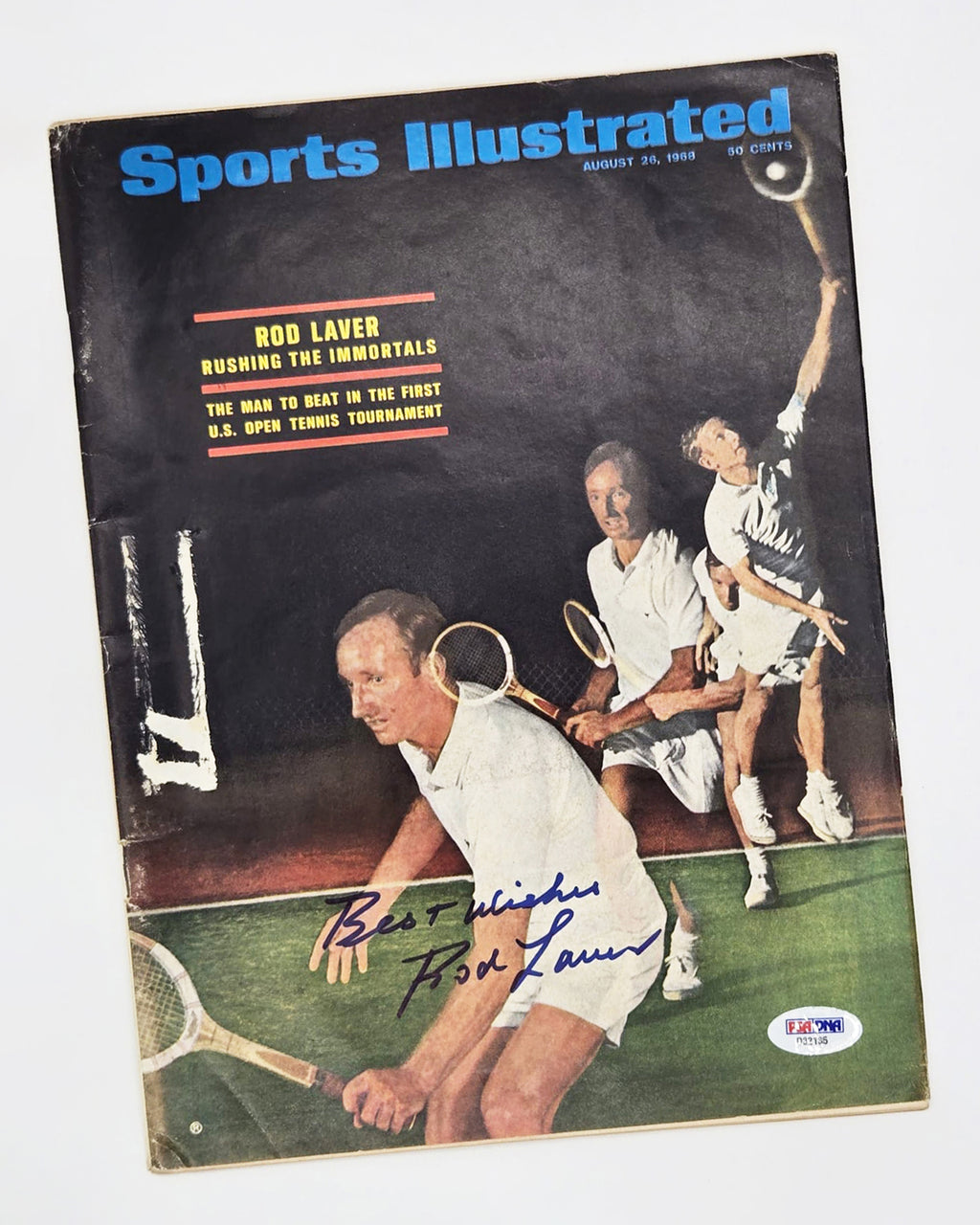 Rod Laver 1968 Hand-Signed Sports Illustrated Magazine