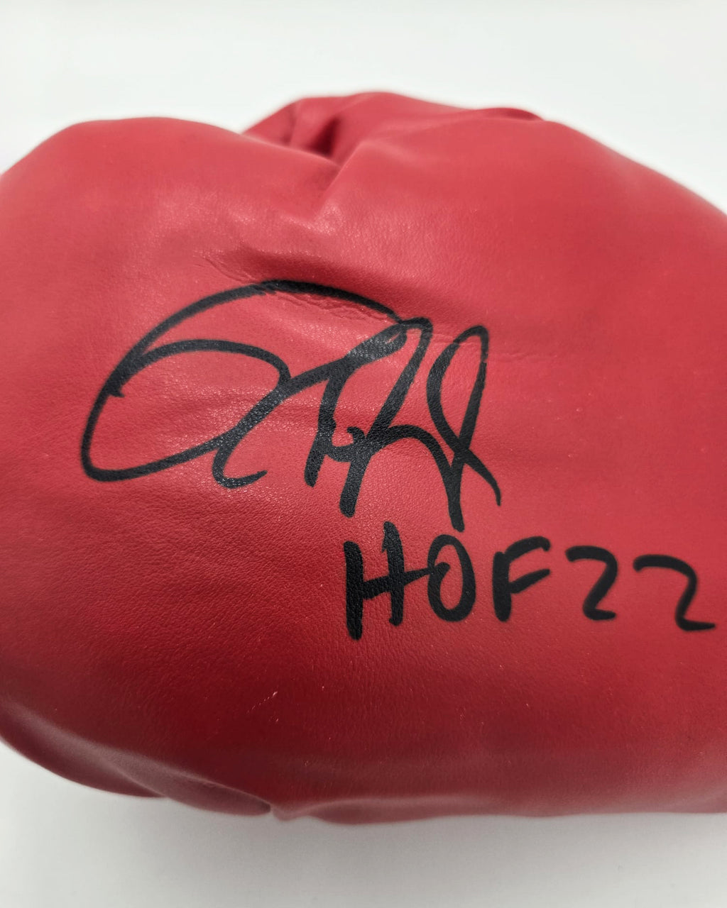 Roy Jones Jr. HOF 22 Hand-Signed Red Everlast Boxing Glove