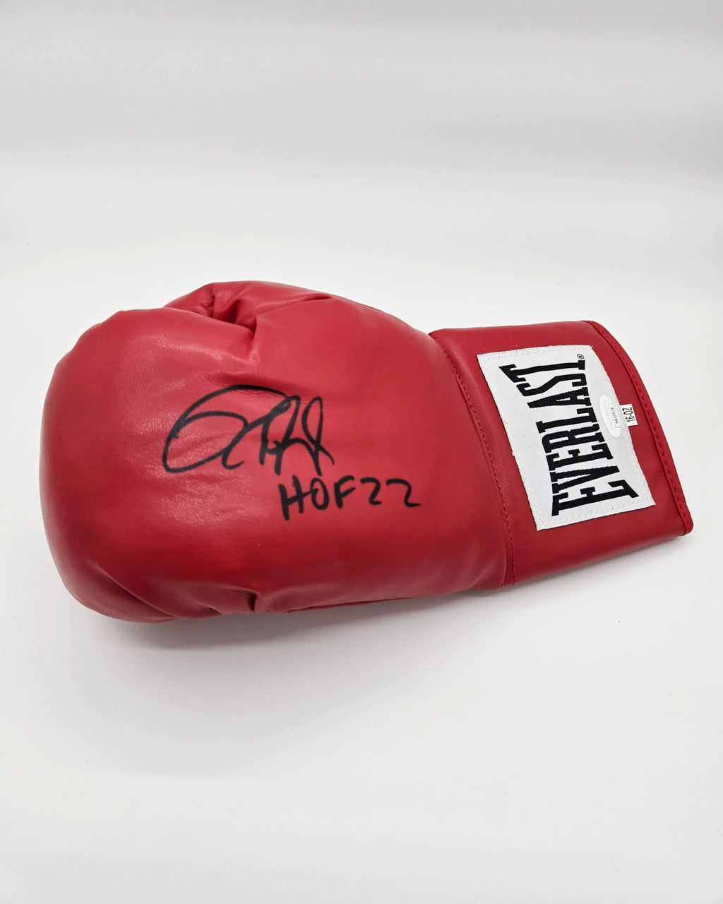 Roy Jones Jr. HOF 22 Hand-Signed Red Everlast Boxing Glove