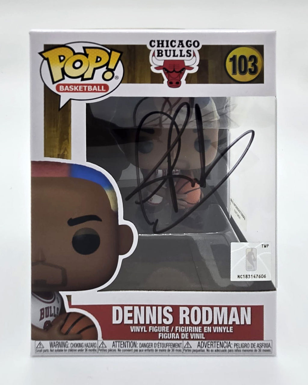 Dennis Rodman Hand-Signed Chicago Bulls Funko Pop #103