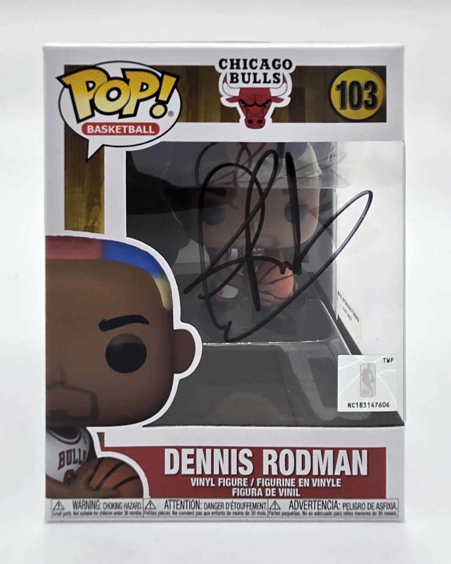 Dennis Rodman Hand-Signed Chicago Bulls Funko Pop #103