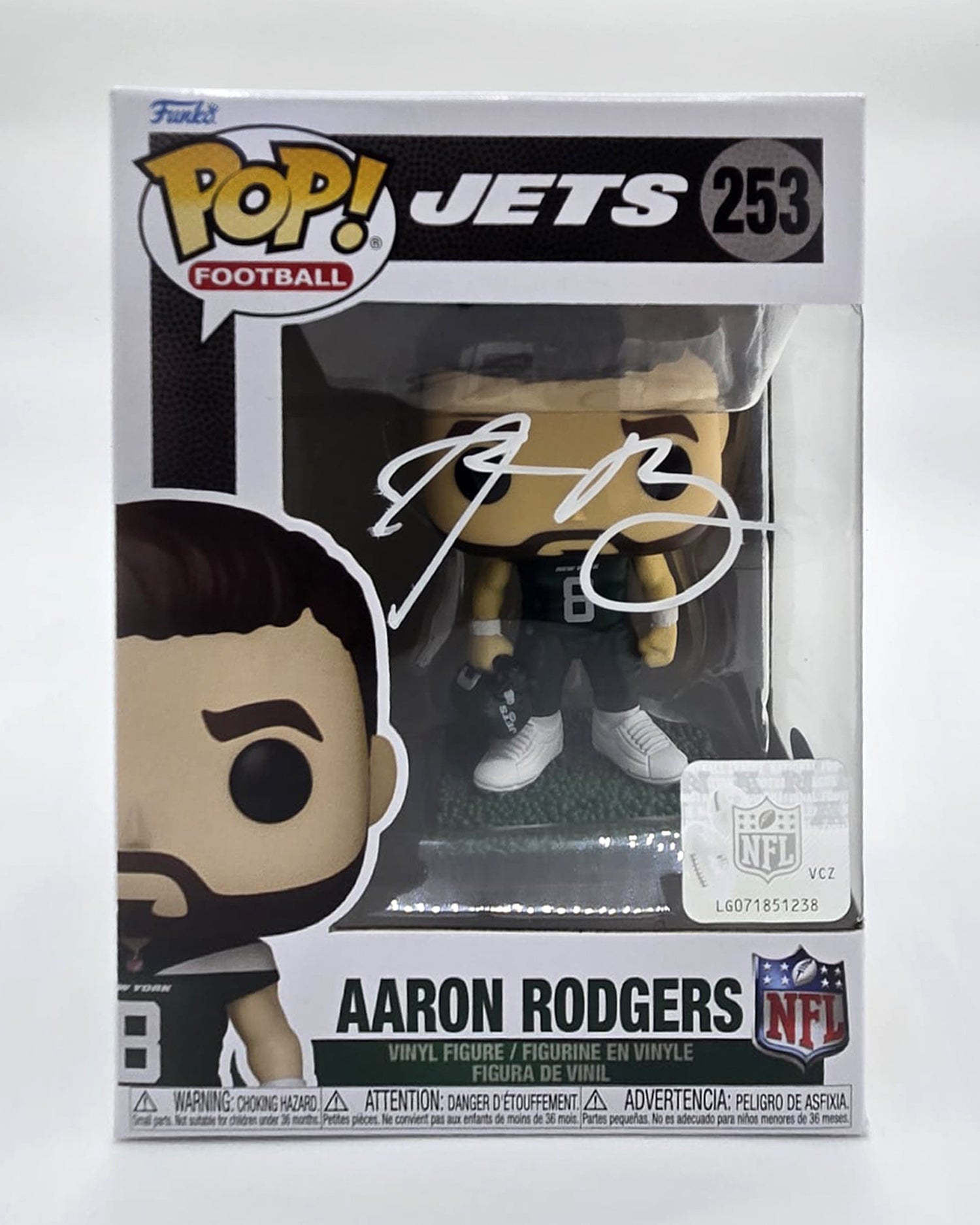 Aaron Rodgers Hand-Signed New York Jets Funko Pop #253