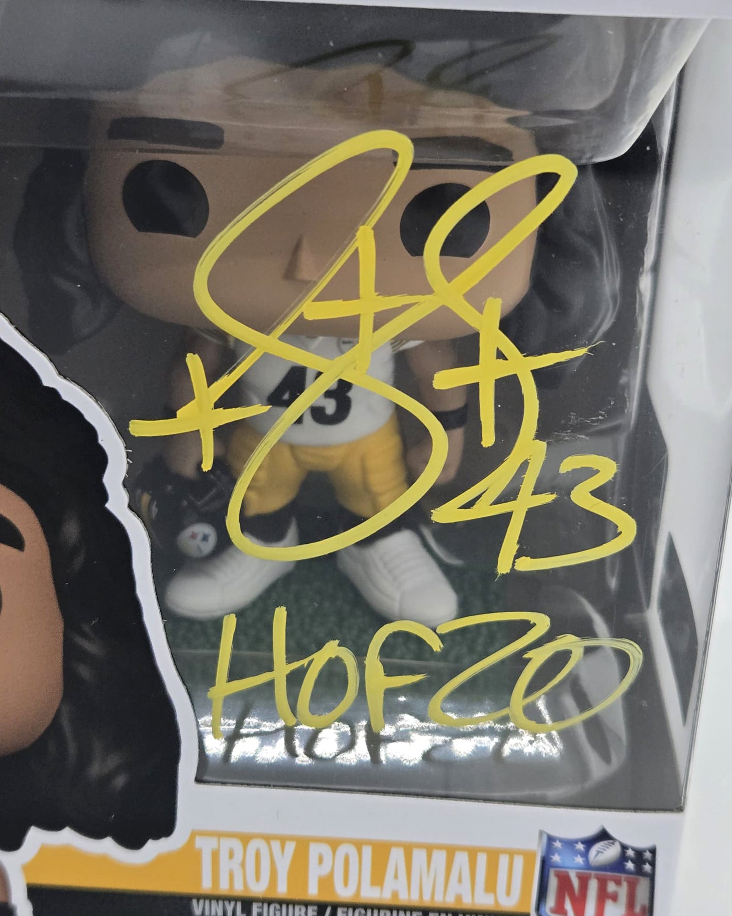 Troy Polamalu Hand-Signed Pittsburgh Steelers HOF Funko Pop #334