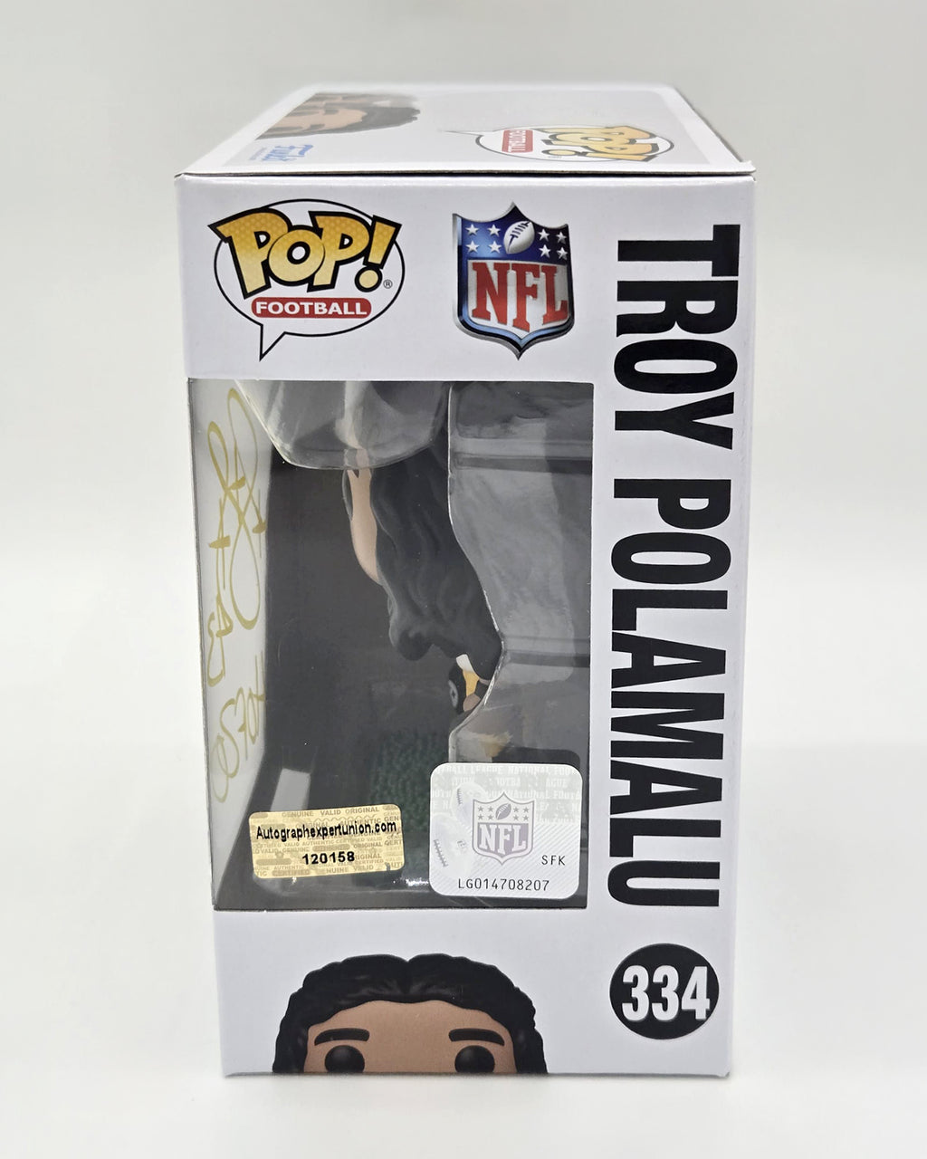 Troy Polamalu Hand-Signed Pittsburgh Steelers HOF Funko Pop #334