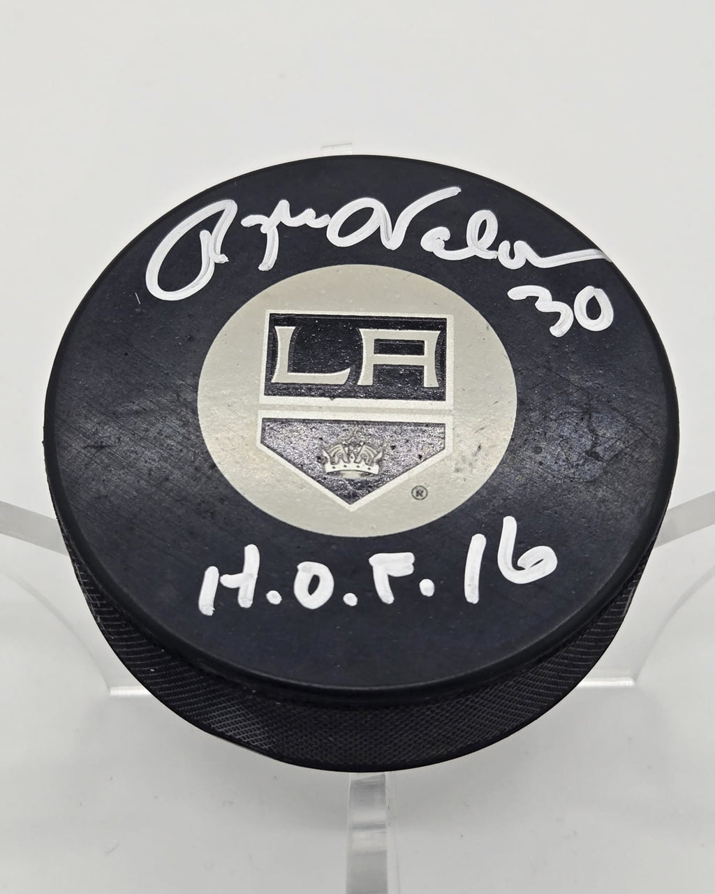 Rogie Vachon HOF 16 Hand-Signed Los Angeles Kings Memorabilia