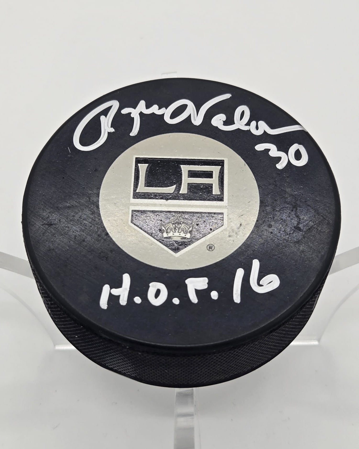 Rogie Vachon HOF 16 Hand-Signed Los Angeles Kings Memorabilia