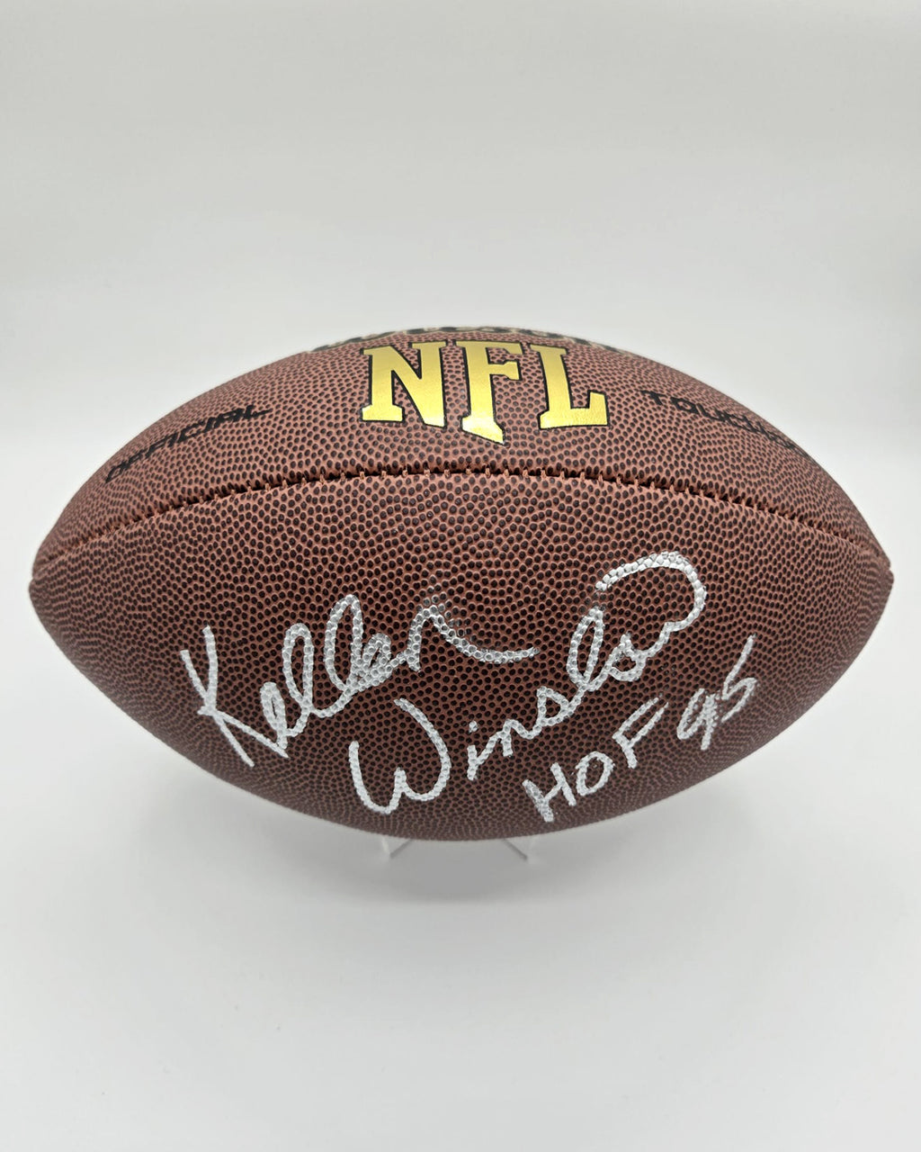 Kellen Winslow HOF 1995 Hand-Signed LA Chargers Wilson Football