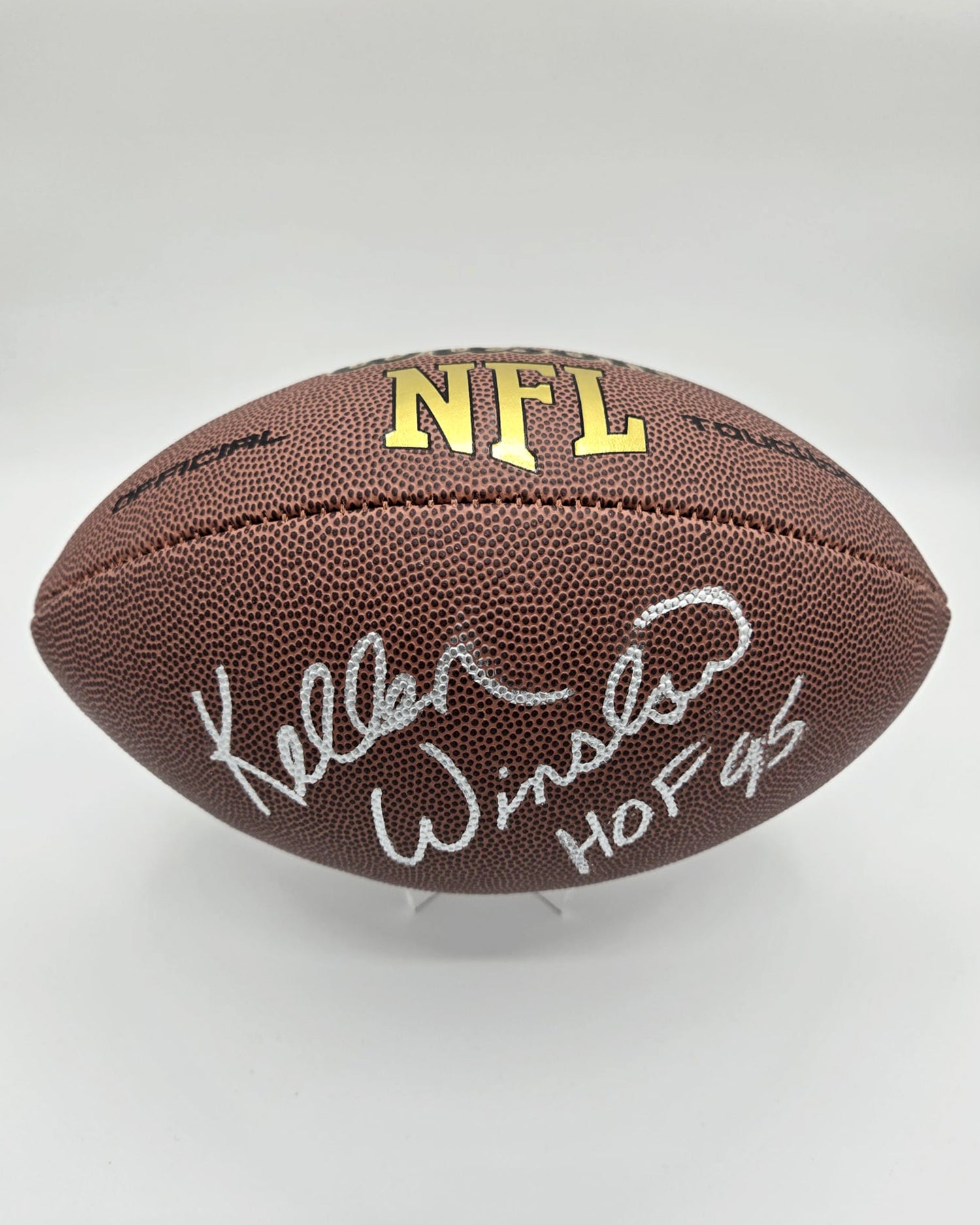 Kellen Winslow HOF 1995 Hand-Signed LA Chargers Wilson Football