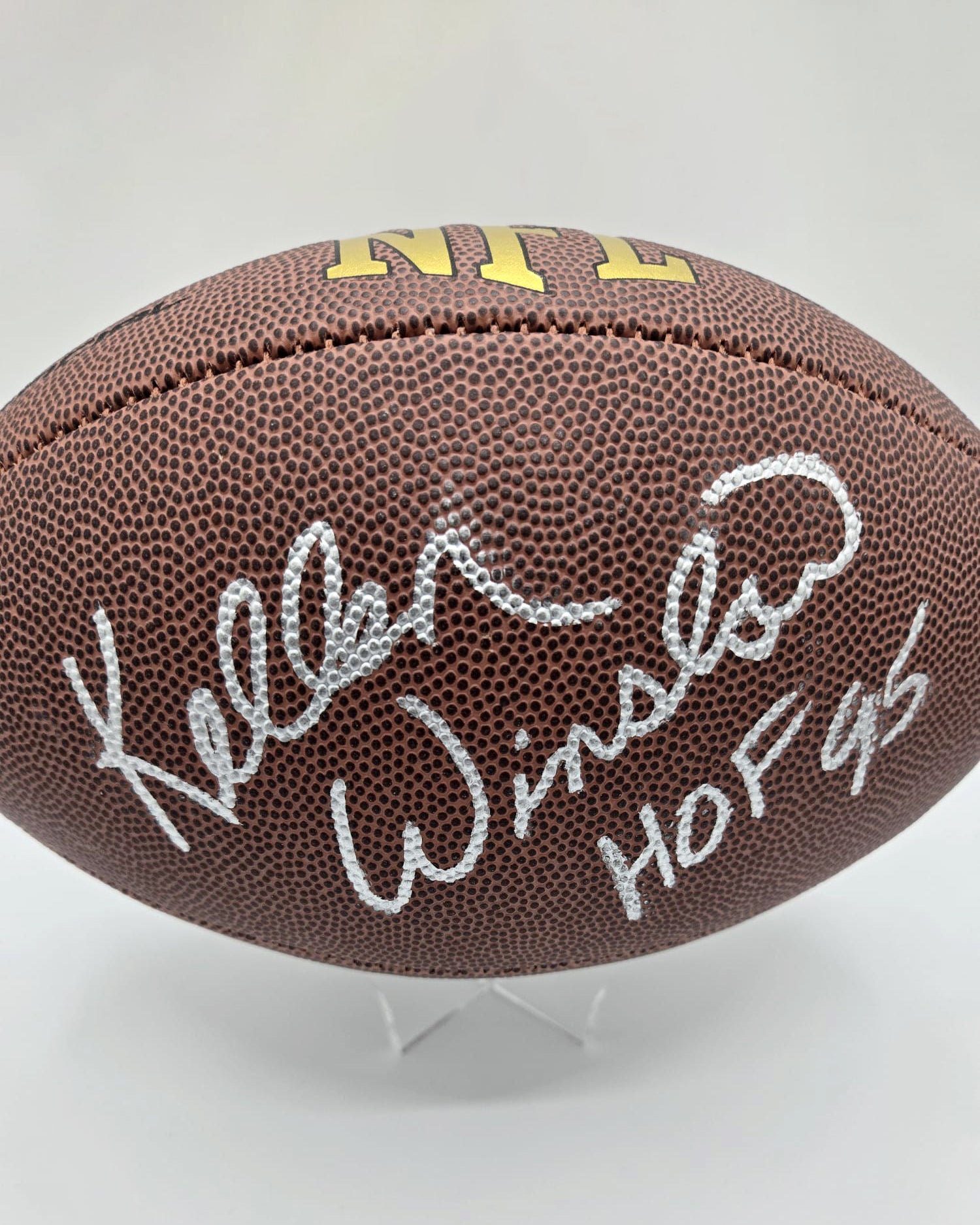 Kellen Winslow HOF 1995 Hand-Signed LA Chargers Wilson Football