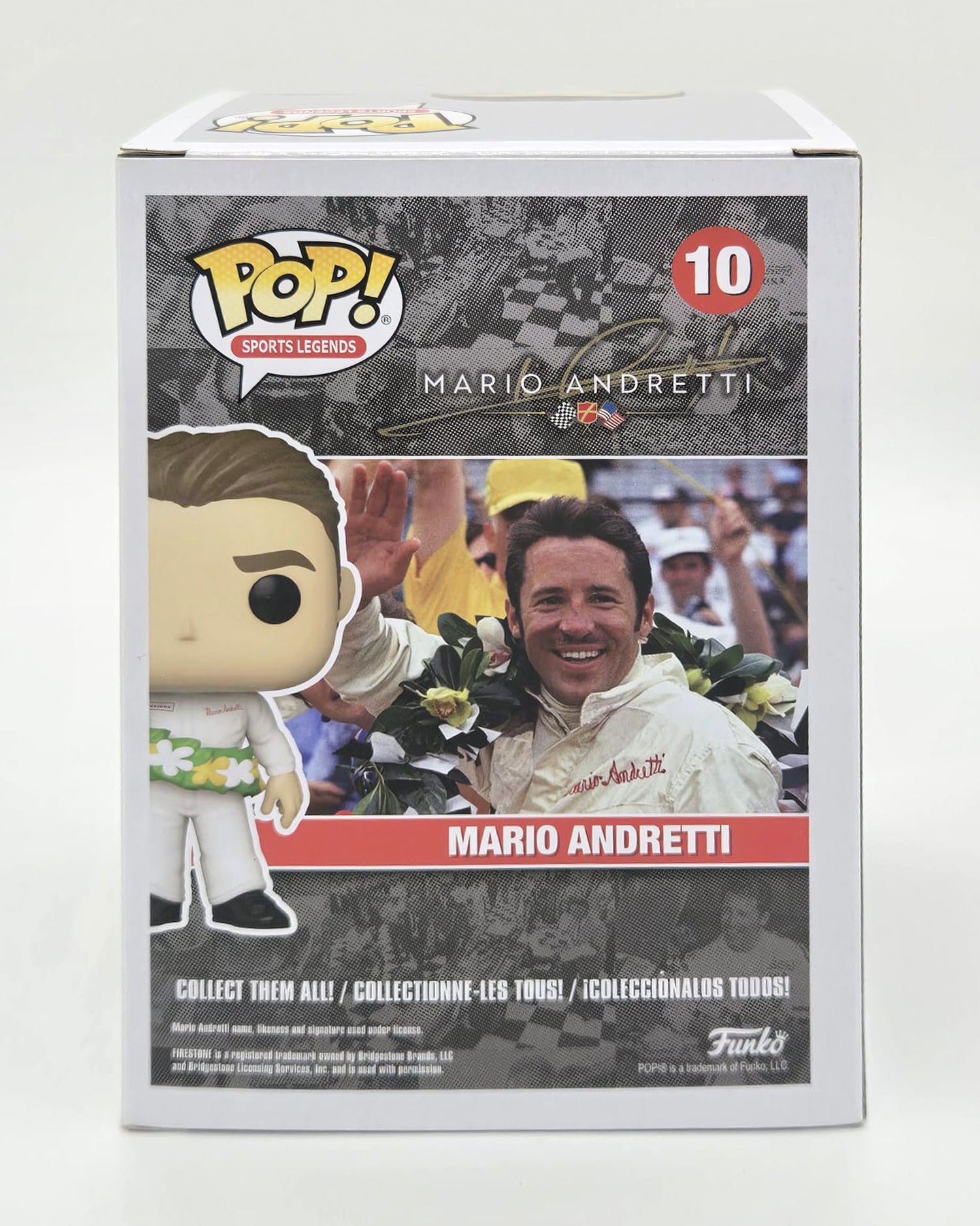 Mario Andretti Hand-Signed IndyCar Champion Funko Pop #10