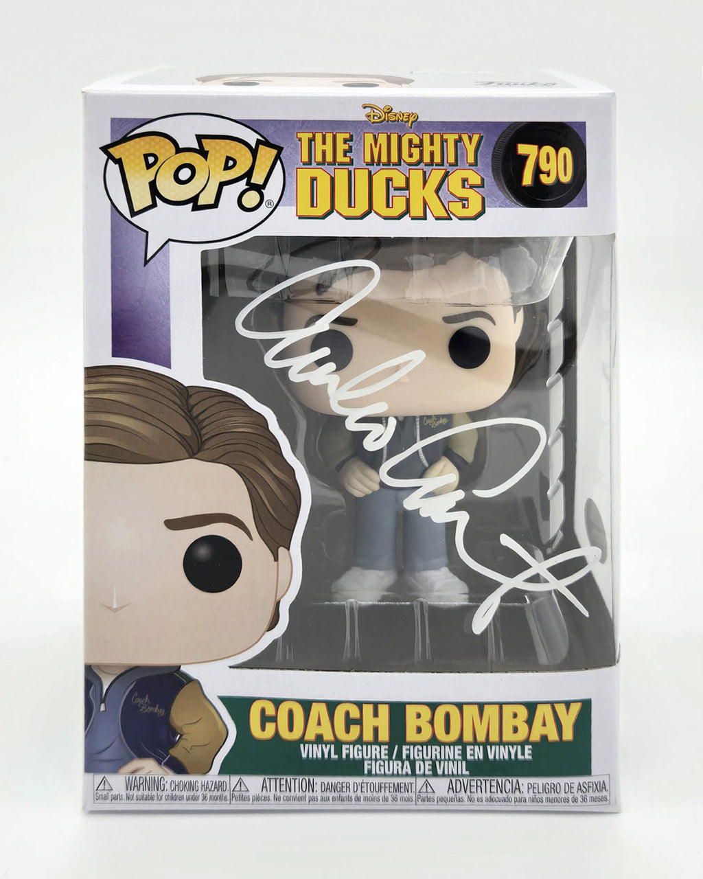Emilio Estevez Hand-Signed Mighty Ducks Coach Bombay Funko Pop #790