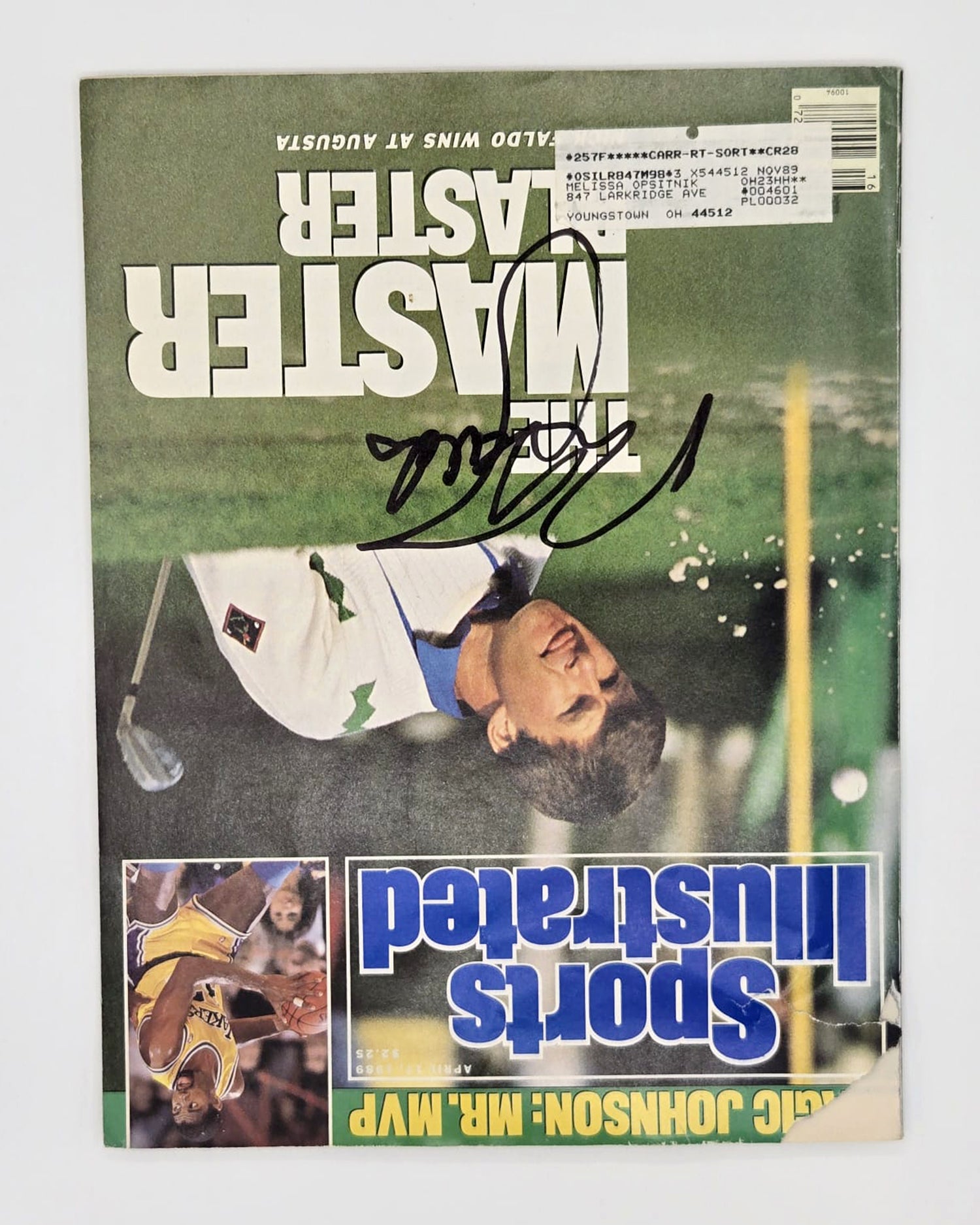 Nick Faldo Hand-Signed 1989 Sports Illustrated Magazine