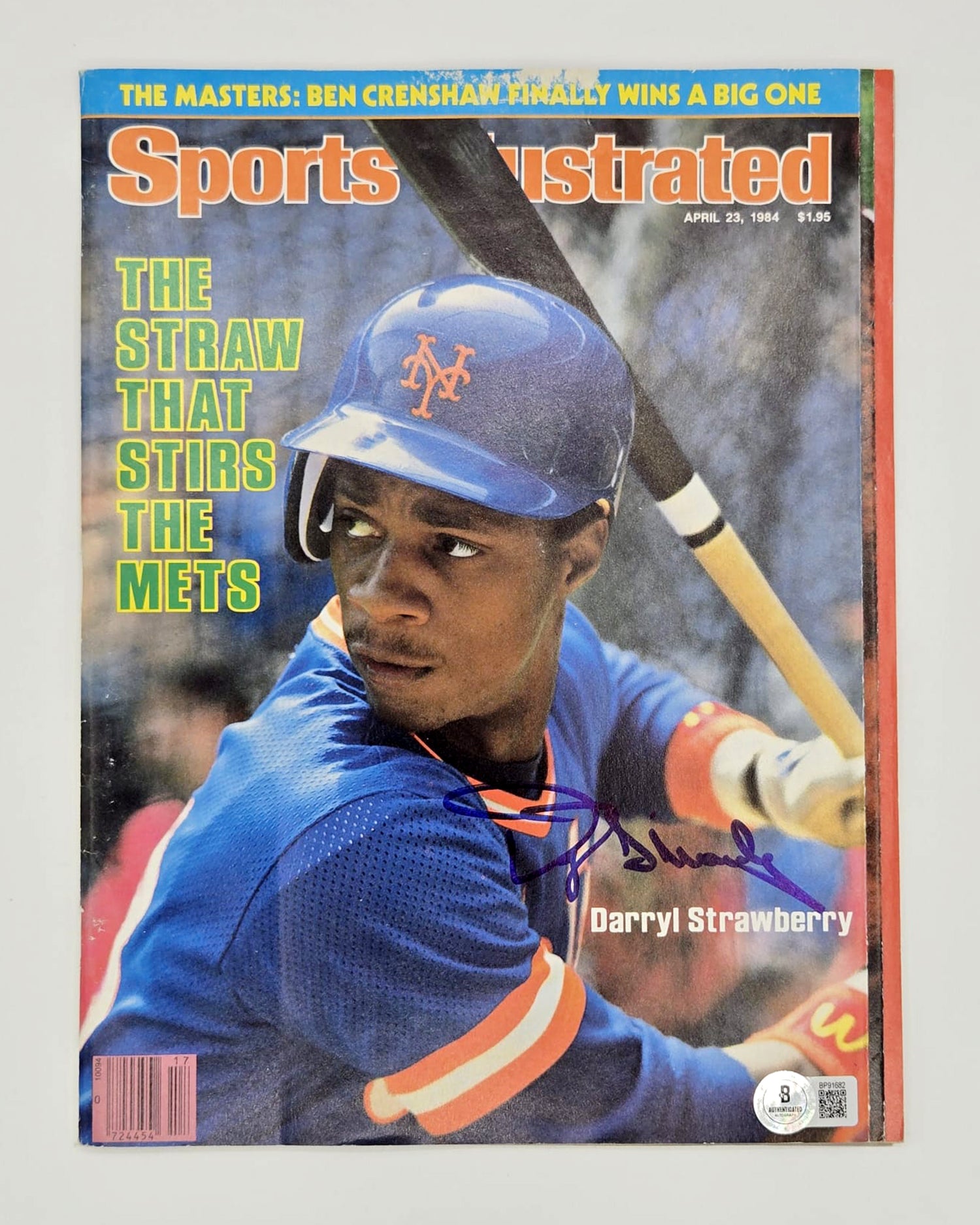 Darryl Strawberry Hand-Signed Mets 1984 Sports Illustrated Magazine