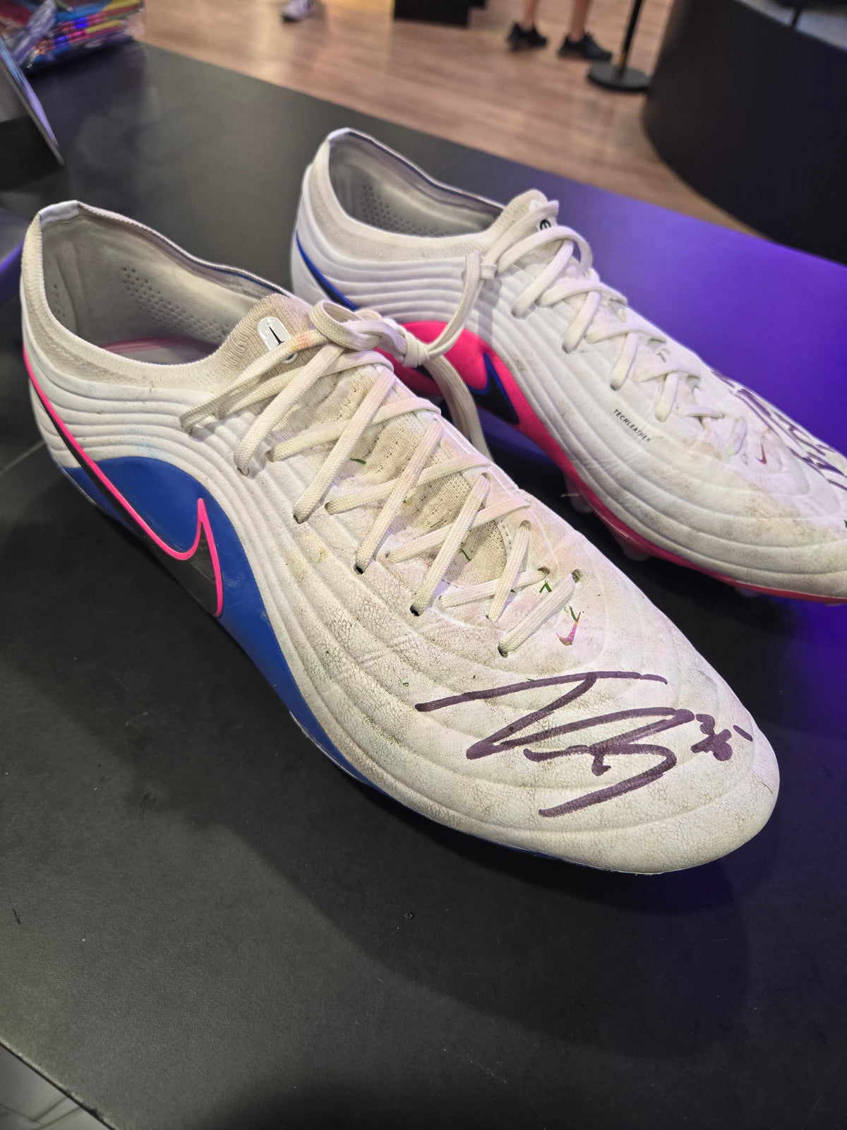 Jobe Shanahan GAME WORN boots EAGLES