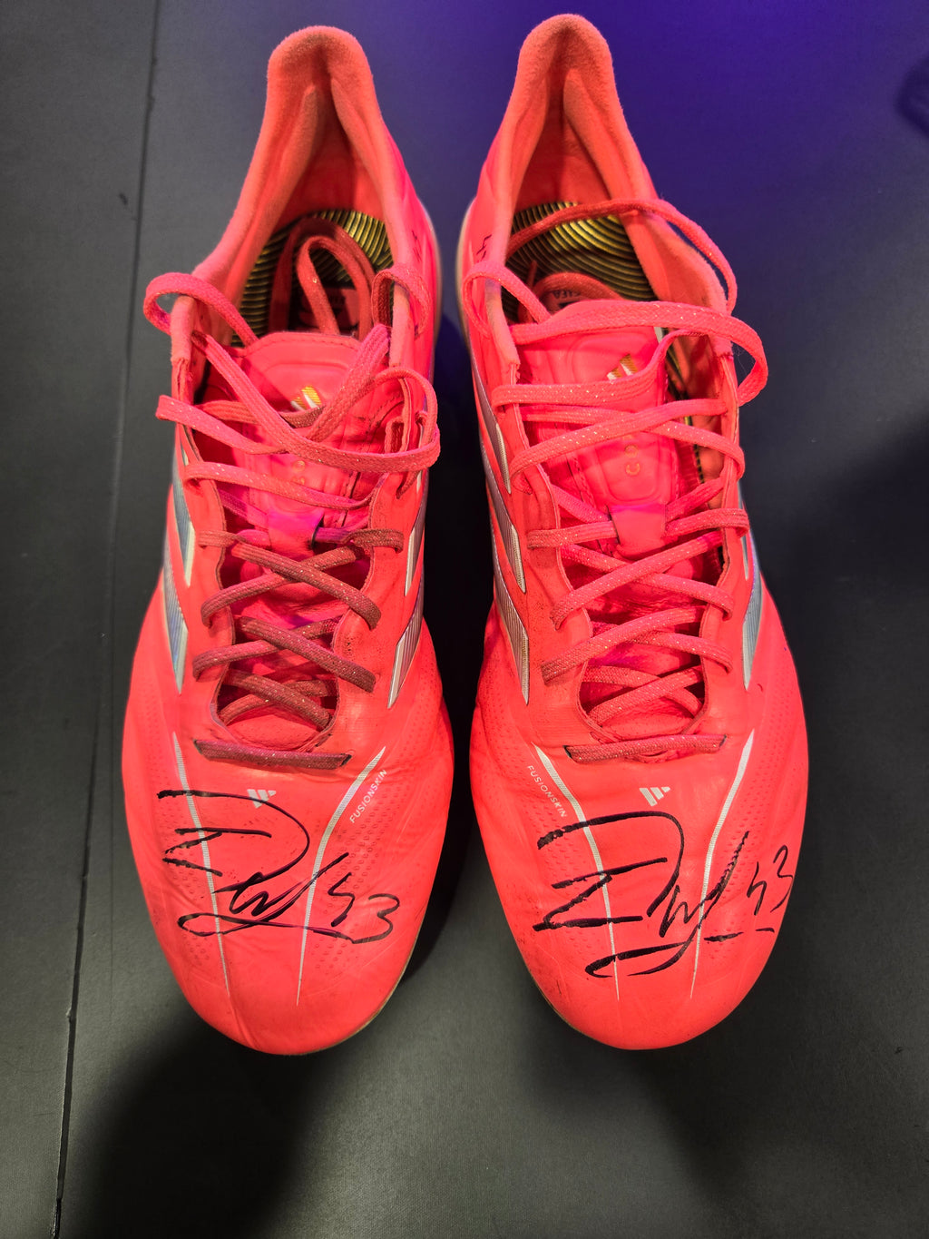 ISAIAH DUDLEY Matchworn signed boot